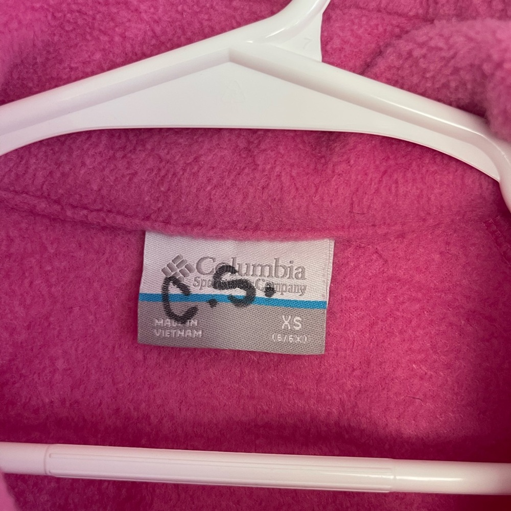 Columbia Kids' Pink Fleece Girls Jacket. Size XS 6/6x - Picture 2 of 2